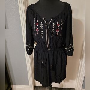 Forever 21 Black Floral Mini Dress Size S